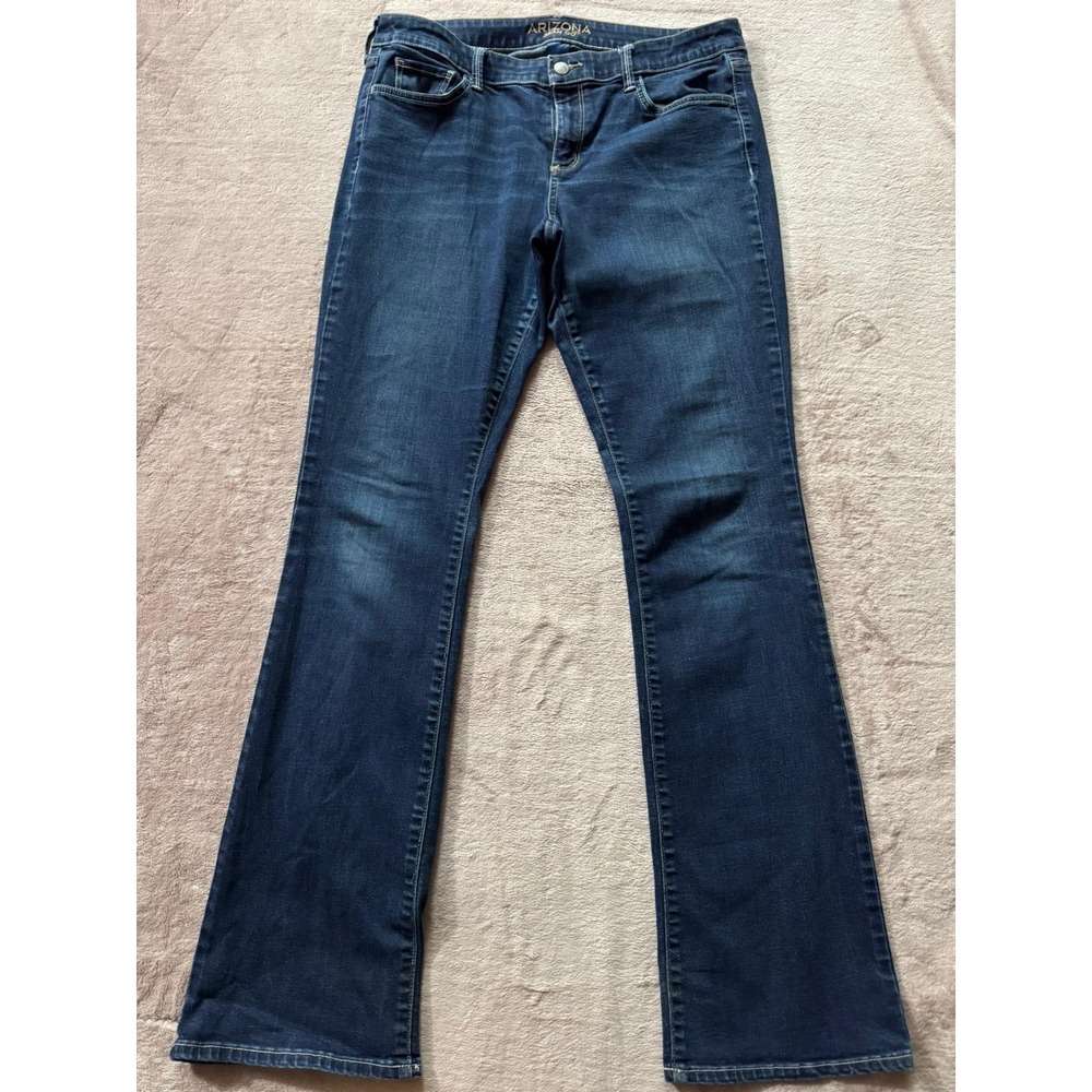 Arizona Jean Co‎ Women's Dark Wash Bootcut Jeans Size 14 Long Denim